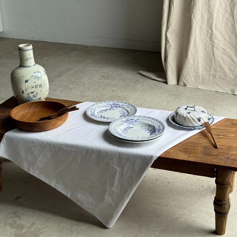 Assiettes au quotidien - Lot de 5 assiettes creuses en faïence à décor floral couleur lavande H - OFFICE OBJETS