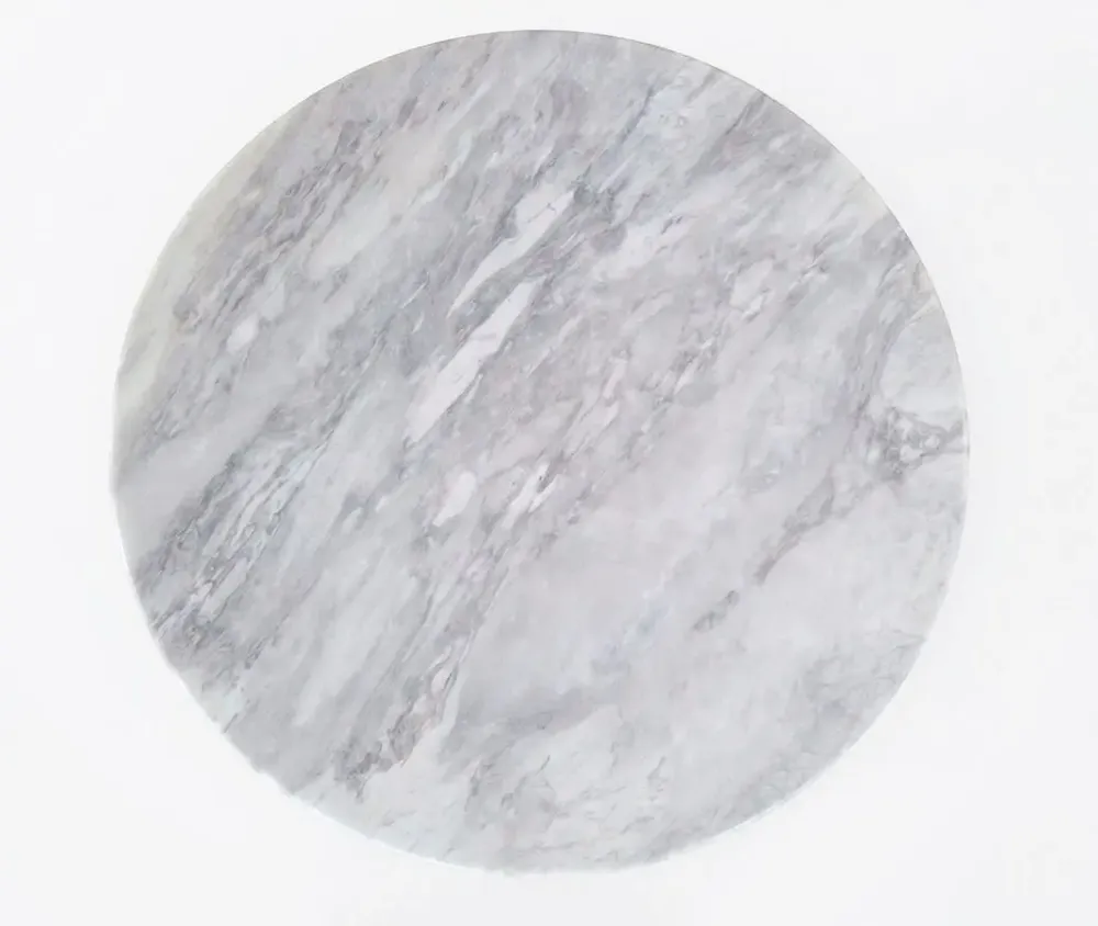 Tables basses - Table basse en marbre gris clair Ø 800 mm - SAGIT