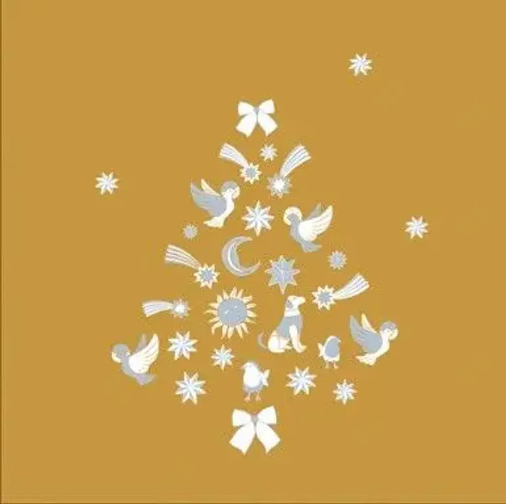 Serviettes - CHRISTMAS TREE OR - FRANÇOISE PAVIOT