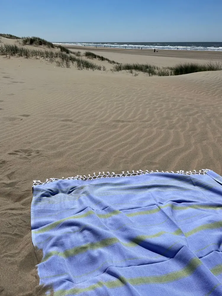 Autres linges de bain - fouta XL bleu lavende-vert mousse 220x160 cm - OTTOMANIA