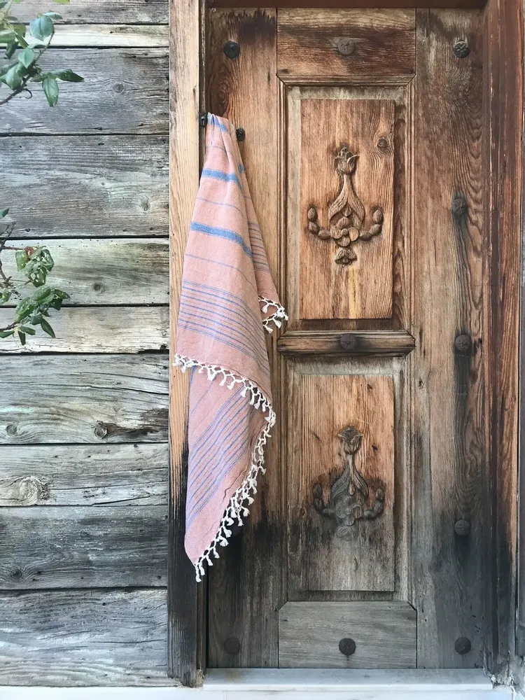 Other bath linens - hammam towel brown/navy blue 170x100cm - OTTOMANIA