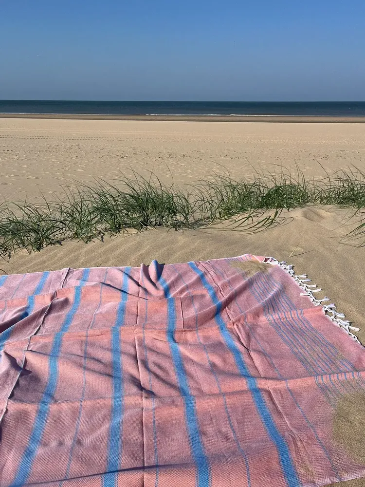 Other bath linens - hammam towel XL copper/ocean blue 220x160cm - OTTOMANIA