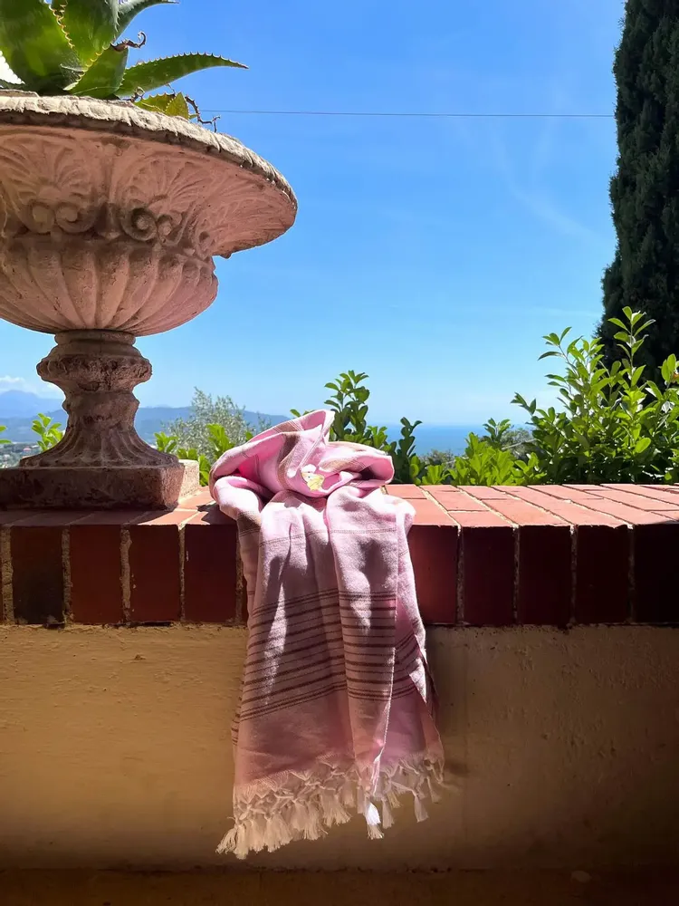 Other bath linens - hammam towel pink/brown 170x100cm - OTTOMANIA