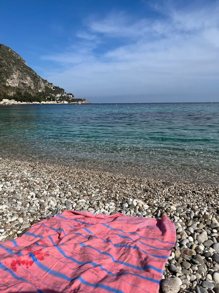 Other bath linens - hammam towel XL coral red-mediterranean blue 220x160 cm - OTTOMANIA