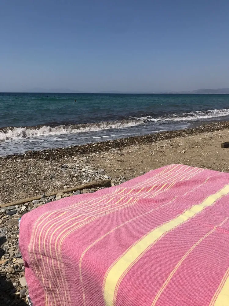 Other bath linens - hammam towel XL tulip pink/yellow 220x160cm - OTTOMANIA