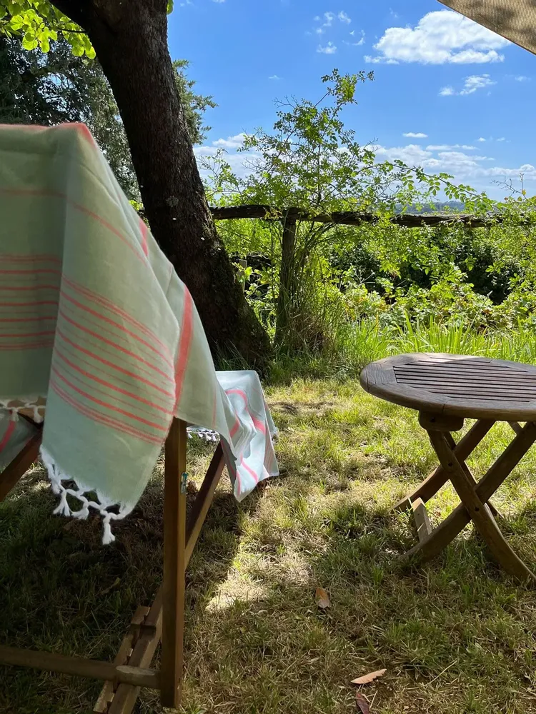 Other bath linens - hammam towel XL grey green/coral red 220x160cm - OTTOMANIA