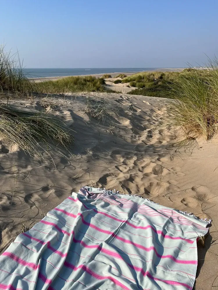 Autres linges de bain - fouta sauge/fuchsia 170x100cm - OTTOMANIA
