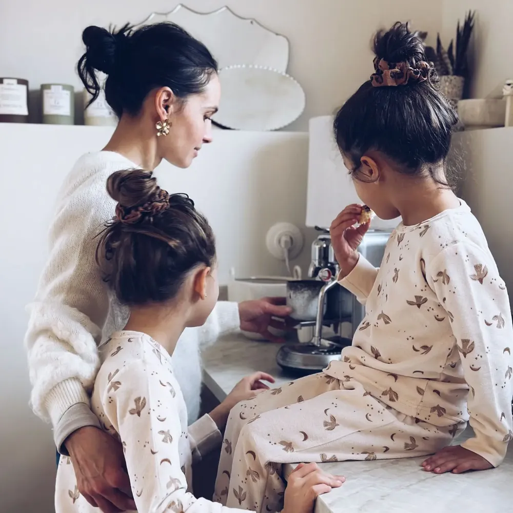Children's fashion - Moonlight velvet baby pajamas - BONJOUR LITTLE