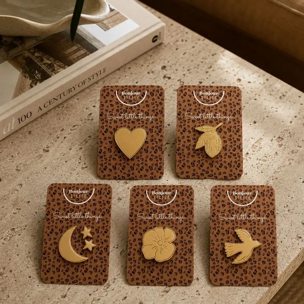 Brooches - Gold metal pins - BONJOUR LITTLE
