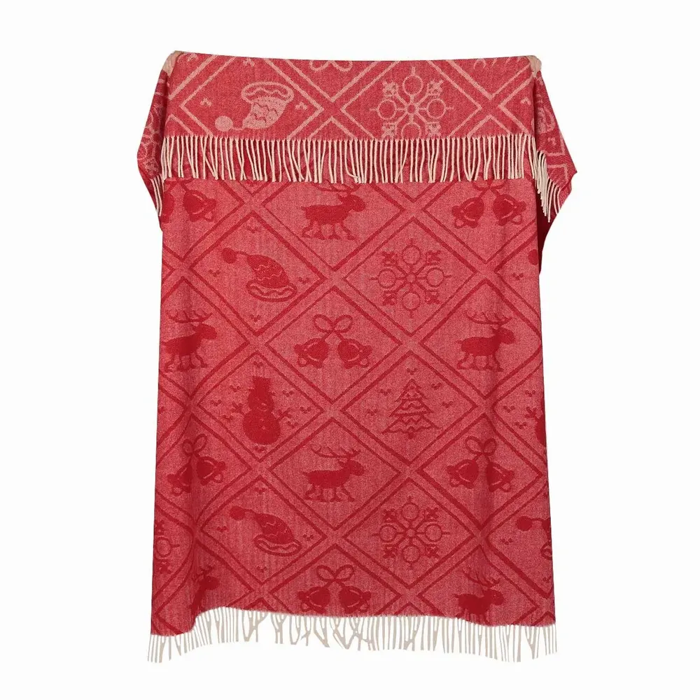 Plaids - Plaid en laine mérinos australienne Noel - LANAVITTA