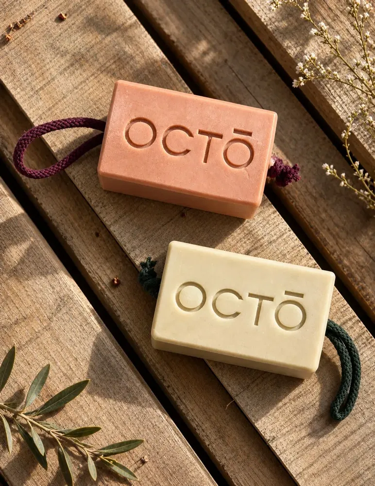 Soaps - 100% natural and vegan rope soap | Lavender Fields Lavender Lavandin Red Clay Essential Oil - OCTŌ