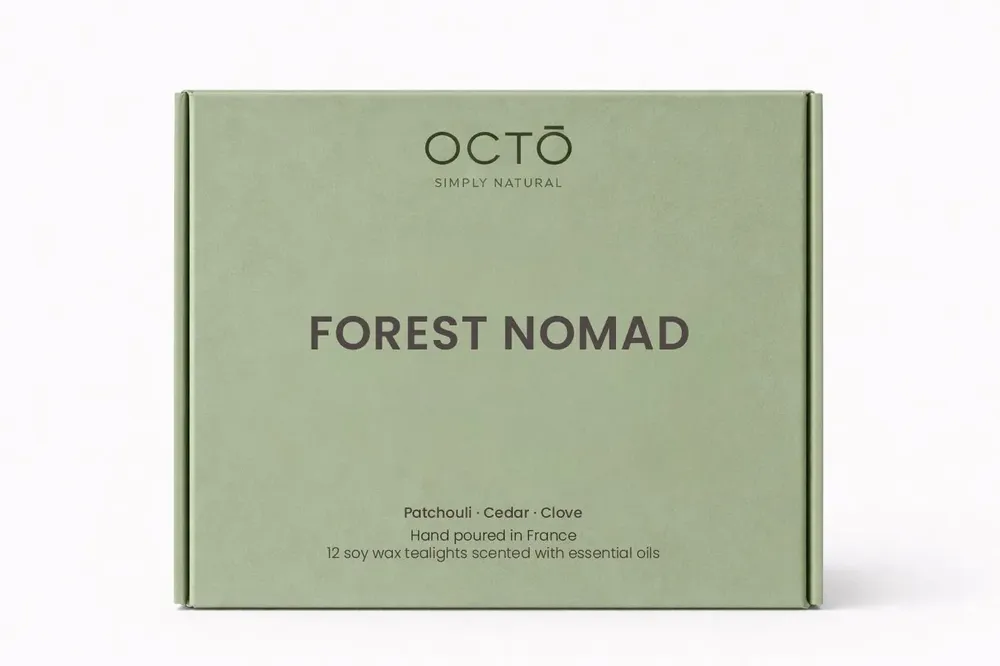 Candles - Tealights | Box of 12 pieces | May Chang + Rosemary - OCTŌ