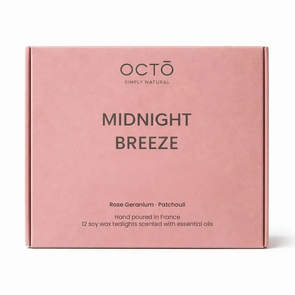 Candles - Tealights | Box of 12 pieces | May Chang + Rosemary - OCTŌ