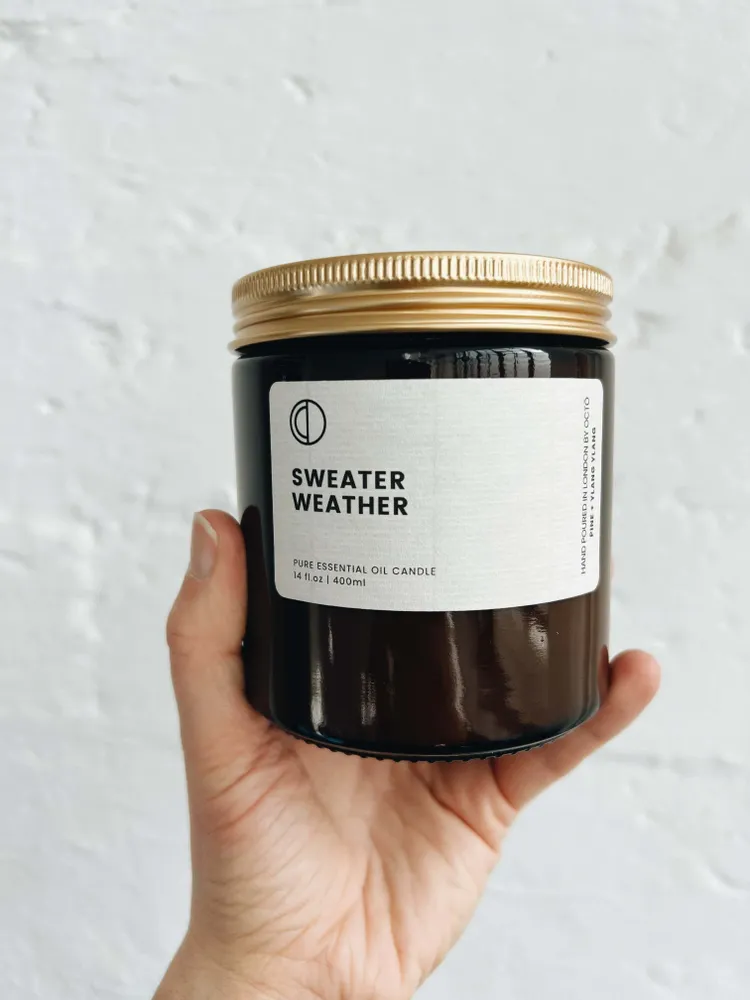 Candles - Sweater Weather (Pine + Fir + Clove) | Amber Jar Candle |400ml - OCTŌ