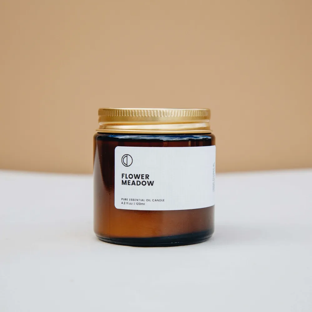 Candles - Flower Meadow (Geranium + Neroli + Lavender) | Amber jar candle |250ml - OCTŌ