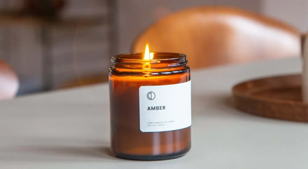 Bougies - Amber (Lavande + Patchouli + Encens) | Bougie Pot Ambré |250ml - OCTŌ