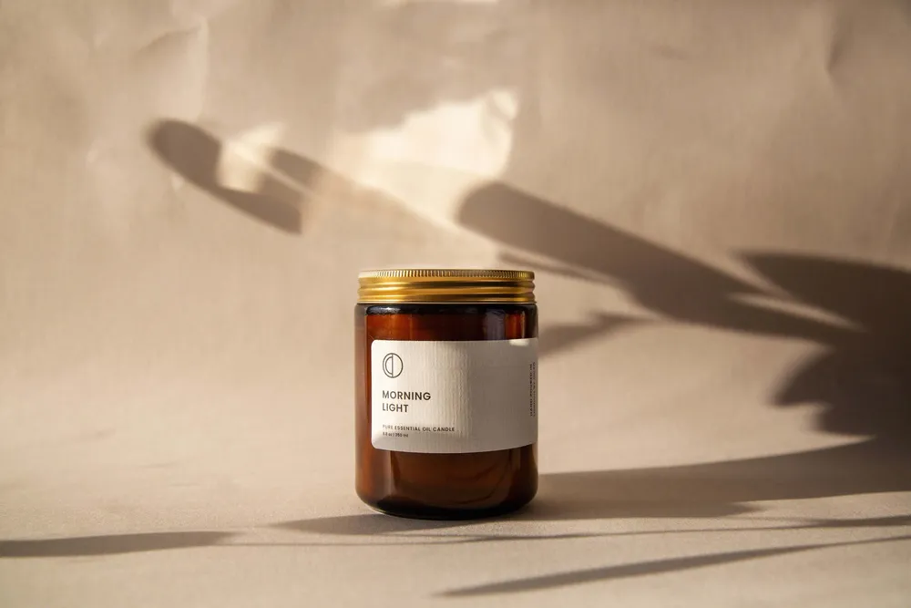 Bougies - Morning Light (Neroli + Citron vert + Basilic) | Bougie Pot Ambré |250ml - OCTŌ