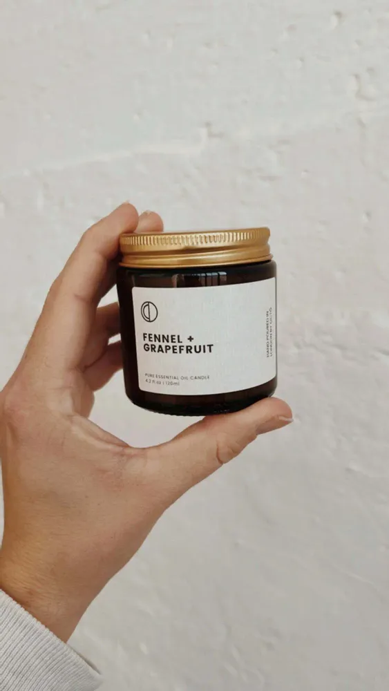 Bougies - Fenouil + Pamplemousse | Bougie Pot Ambré |400ml - OCTŌ