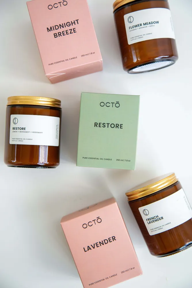 Bougies - Lavande | Bougie Pot Ambré |250ml - OCTŌ
