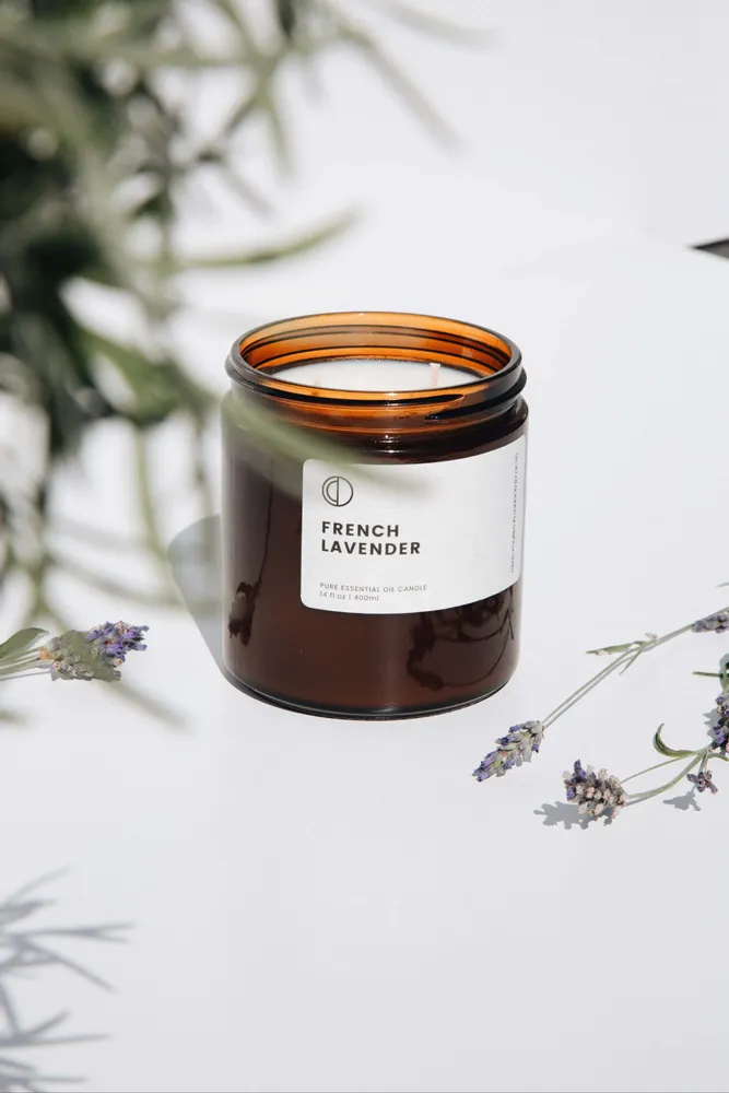 Candles - Lavender | Amber Jar Candle |400ml - OCTŌ