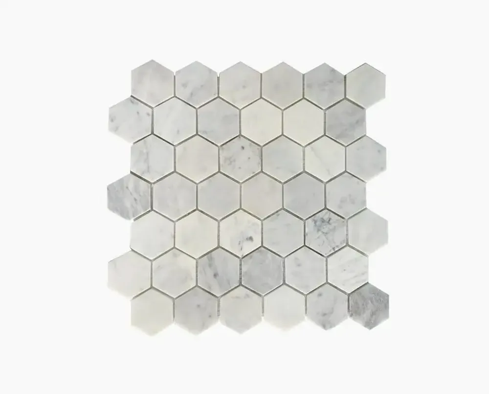 Mosaics - White carrara marble mosaic - SAGIT