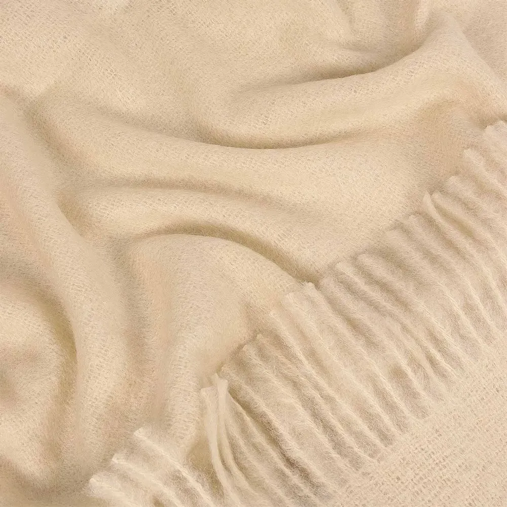 Throw blankets - Mohair Throw Alaska - LANAVITTA