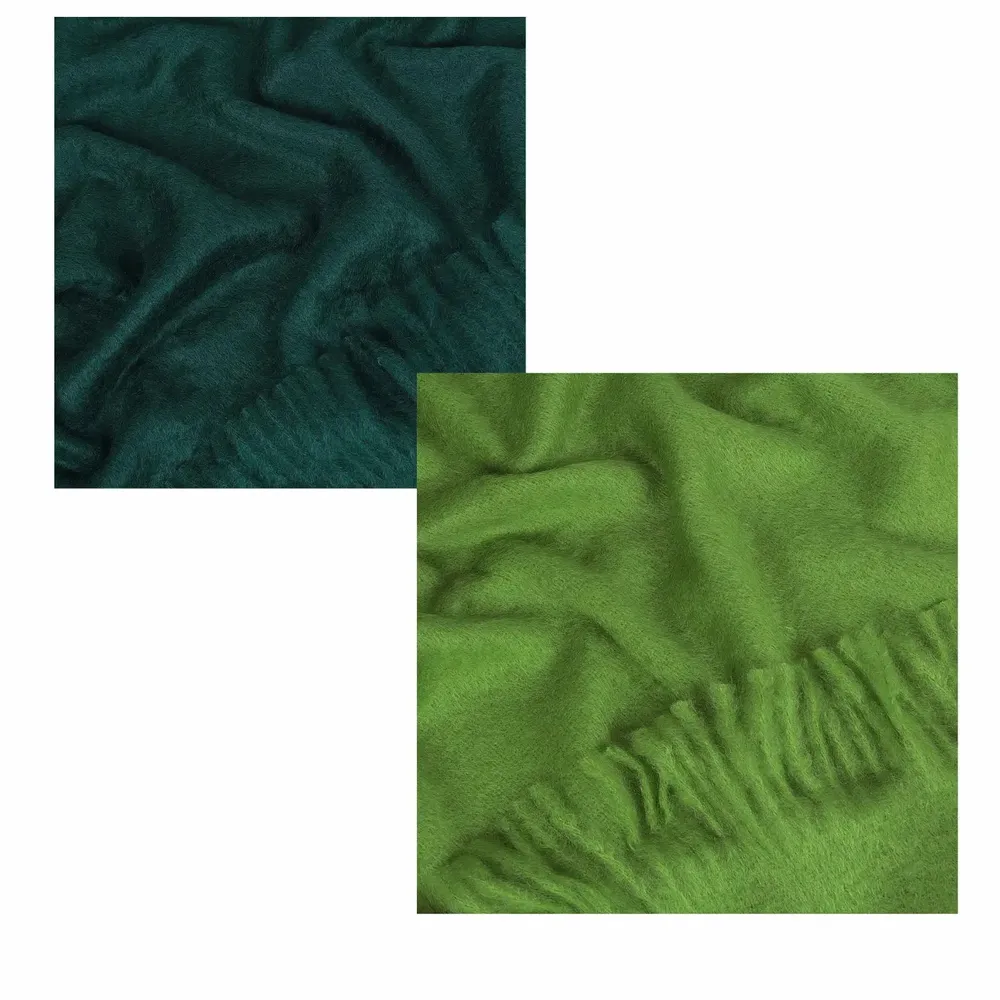 Throw blankets - Mohair Throw Alaska - LANAVITTA