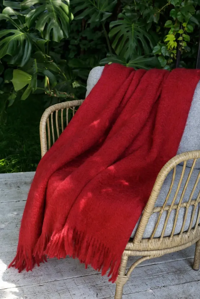 Throw blankets - Mohair Throw Alaska - LANAVITTA