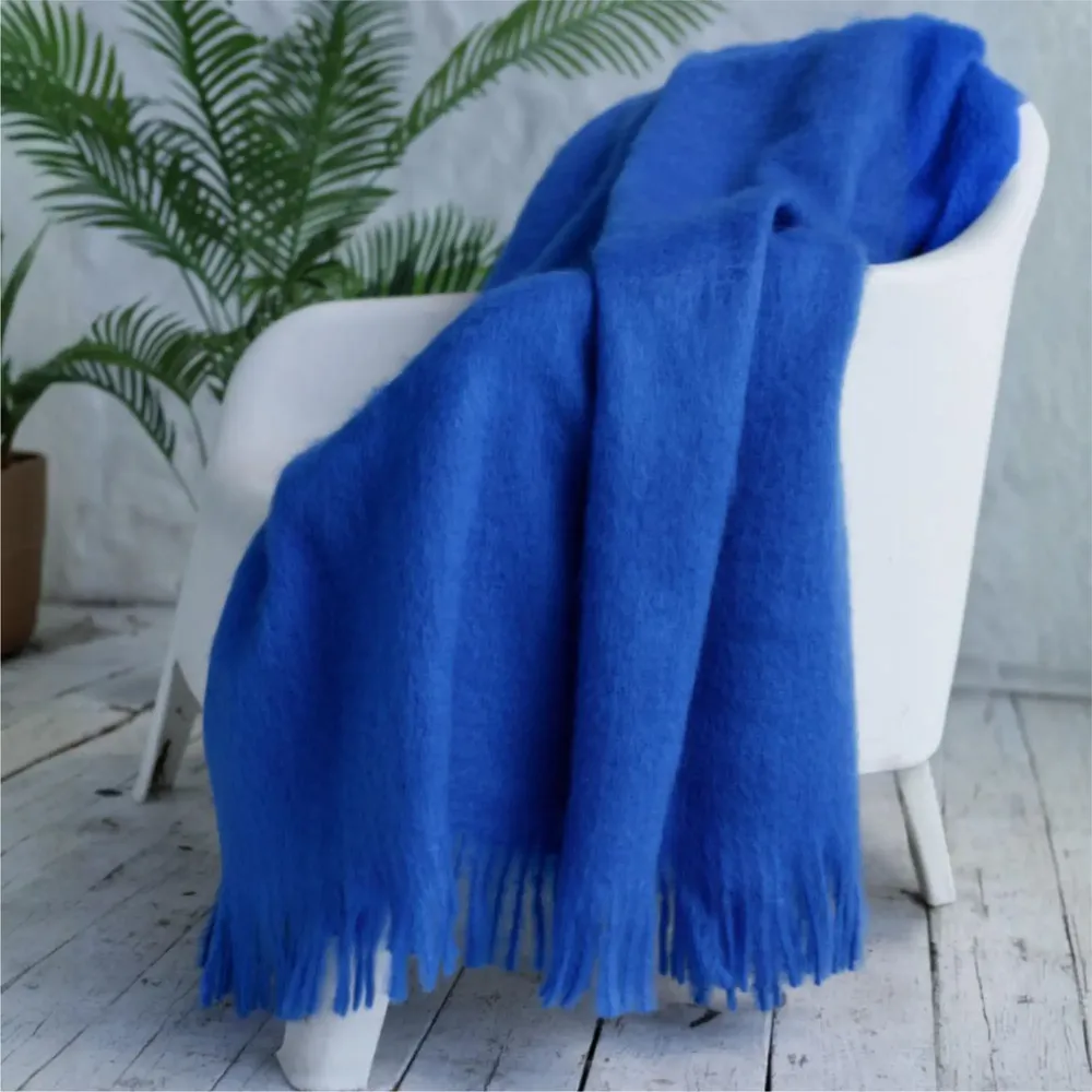 Throw blankets - Mohair Throw Alaska - LANAVITTA