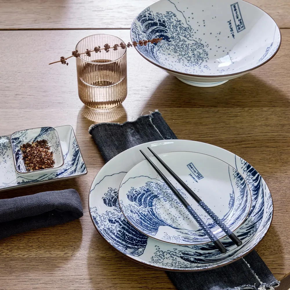 Assiettes au quotidien - Porcelaine bleue et blanche - TOKYO DESIGN STUDIO