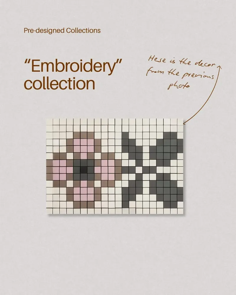 Mosaics - Modular Mosaic Decor - Broderie Collection - FRAGMENT - STUDIO DE MOSAÏQUE