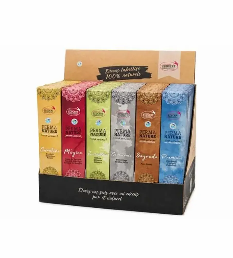 Scents - Ecocert FairTrade Perma-Nature Incense Display 42pcs - ARABESK