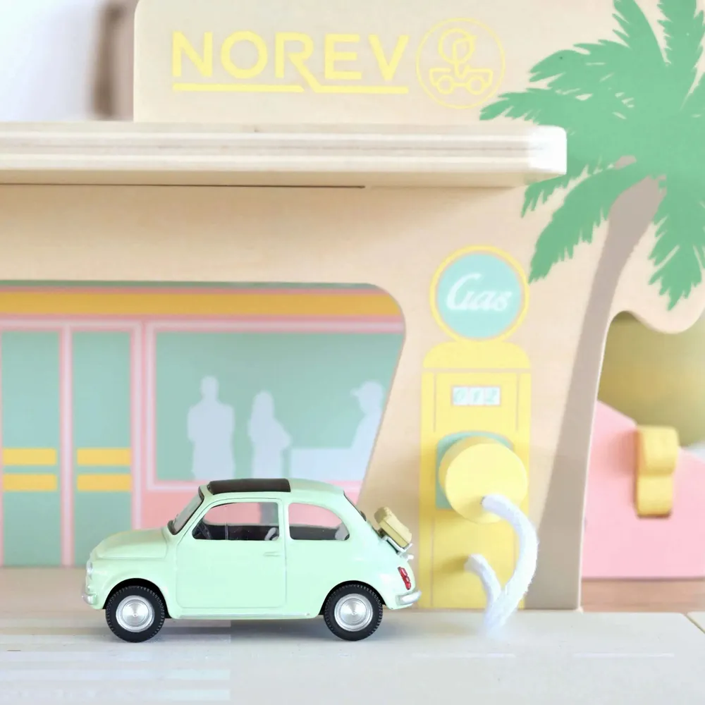 Jouets enfants - Voiture jouet Fiat 500 F 1965 Vert Clair Jet-car 1/43 - NOREV
