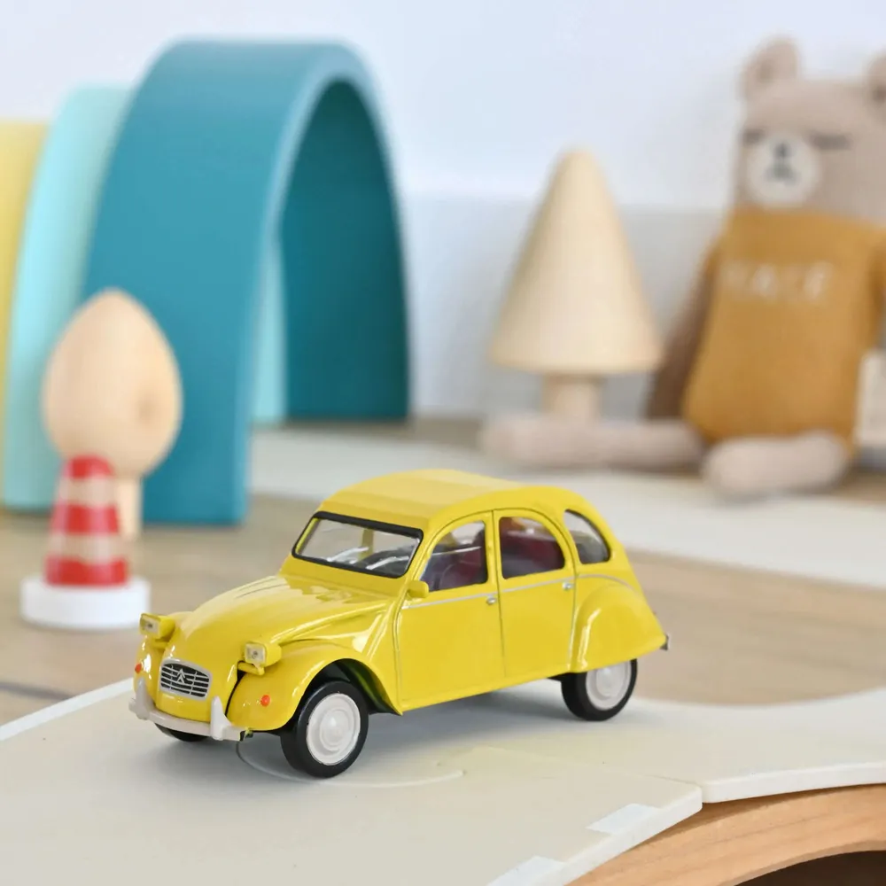 Jouets enfants - Voiture jouet Citroën 2CV 6 Club 1979 Jaune Mimosa Jet-car 1/43 - NOREV
