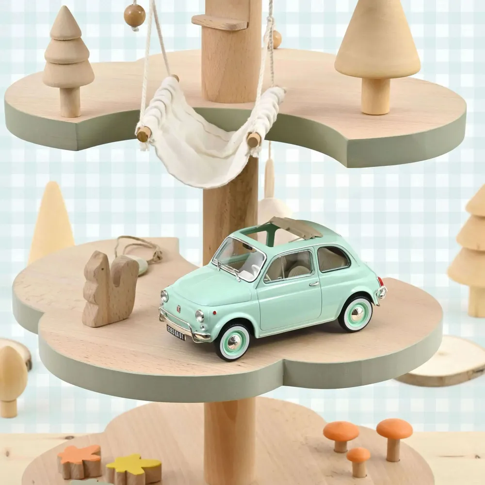 Cadeaux - Fiat 500 L 1968 Bleu Pastel cadeau de naissance 1/18 - NOREV