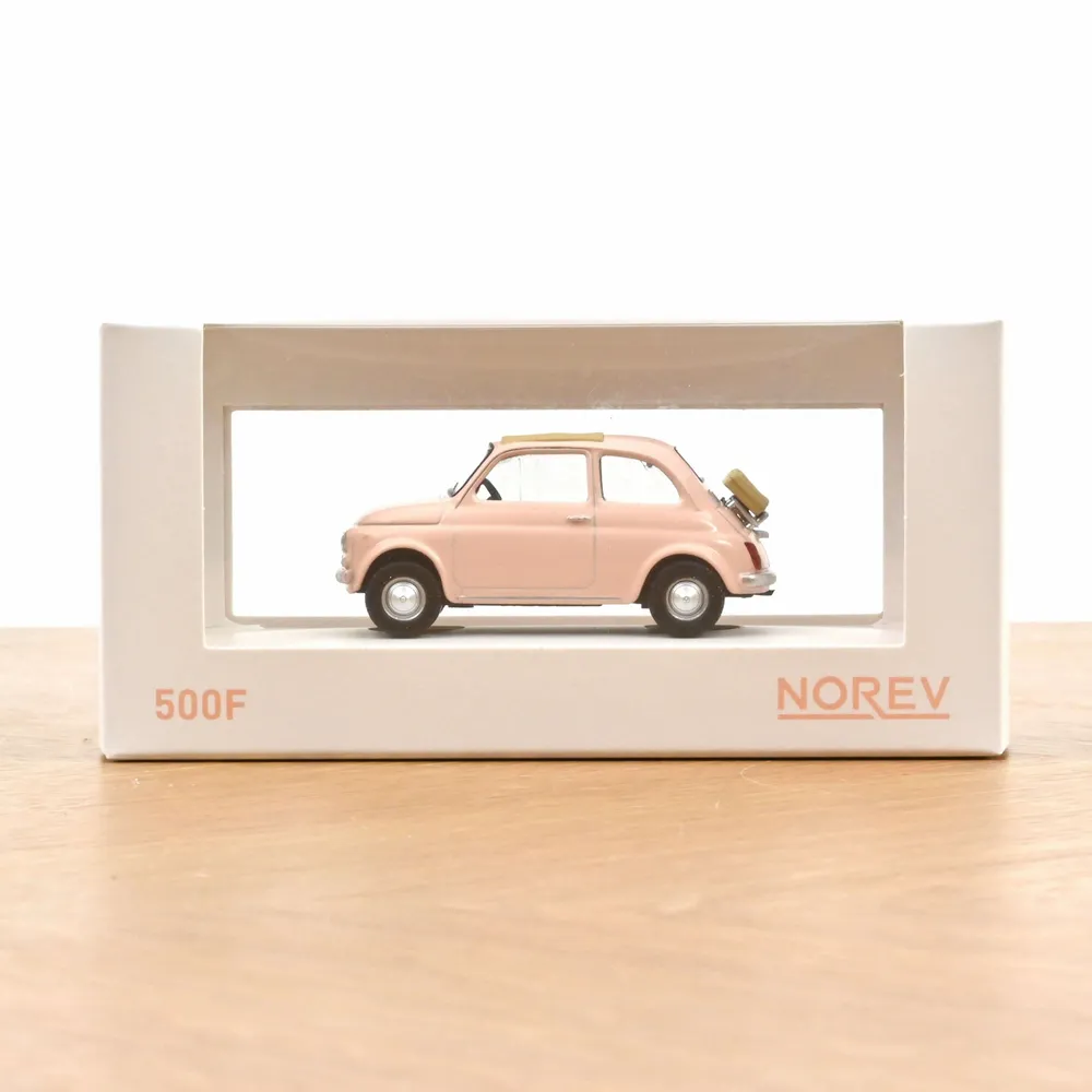Jouets enfants - Voiture jouet Fiat 500 F 1965 Rose Pastel Jet-car 1/43 - NOREV