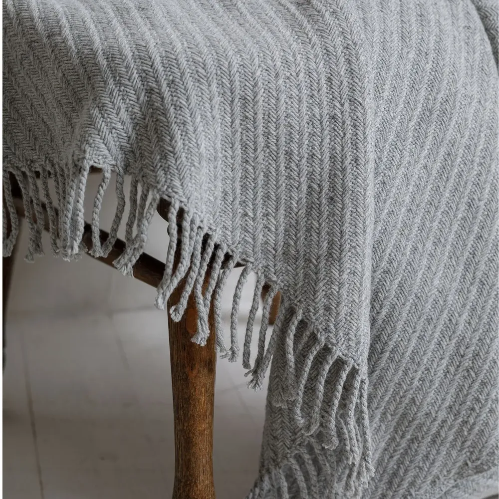 Throw blankets - Wool Blend Throw Symphony - LANAVITTA