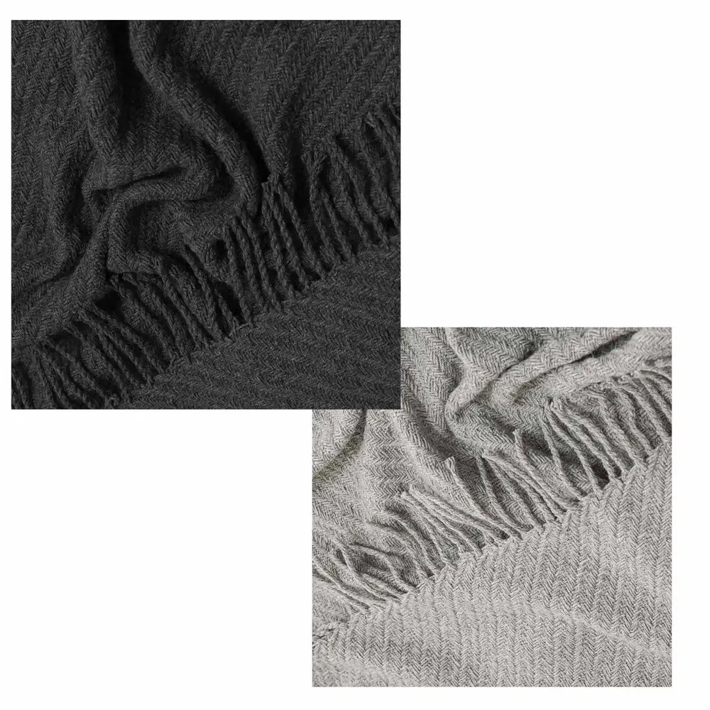 Throw blankets - Wool Blend Throw Symphony - LANAVITTA