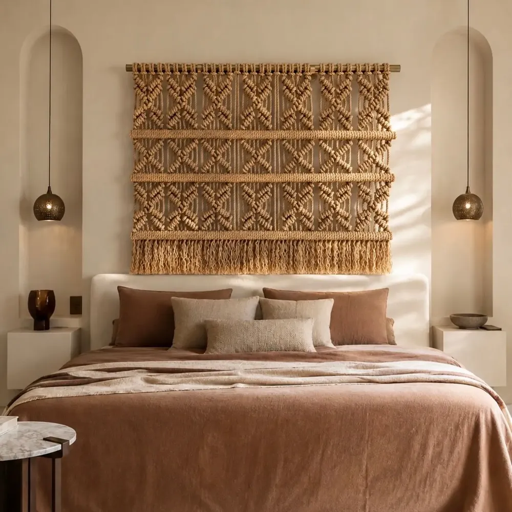 Tapisseries - Décoration Murale Textile - Couleur Beige - NŒULUXE