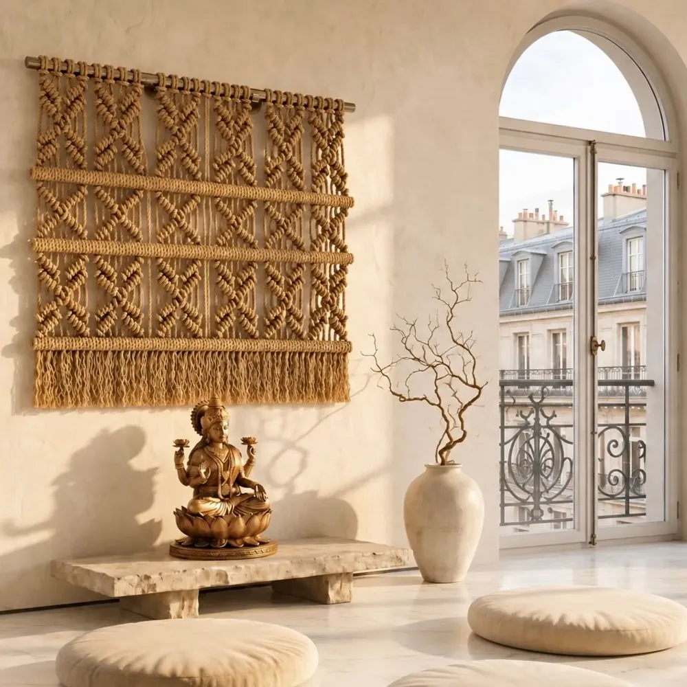 Tapisseries - Décoration Murale Textile - Couleur Beige - NŒULUXE
