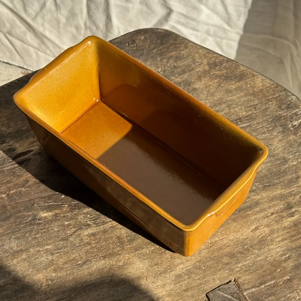 Kitchen utensils - Large honey-colored ceramic terrine dish, caramel H10 L29 - OFFICE OBJETS