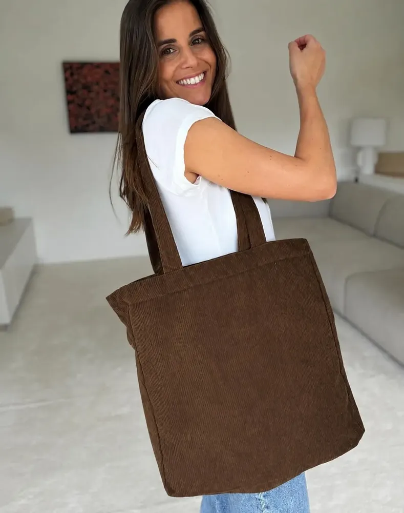 Bags and totes - Reusable velvet bag - Brown (41,5x10x 9cm) - MOONPACK