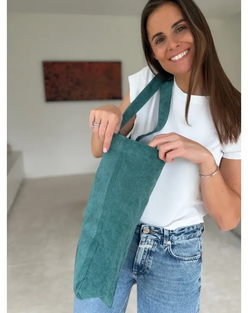 Bags and totes - Reusable velvet bag - duck green (41,5x10x 9cm) - MOONPACK