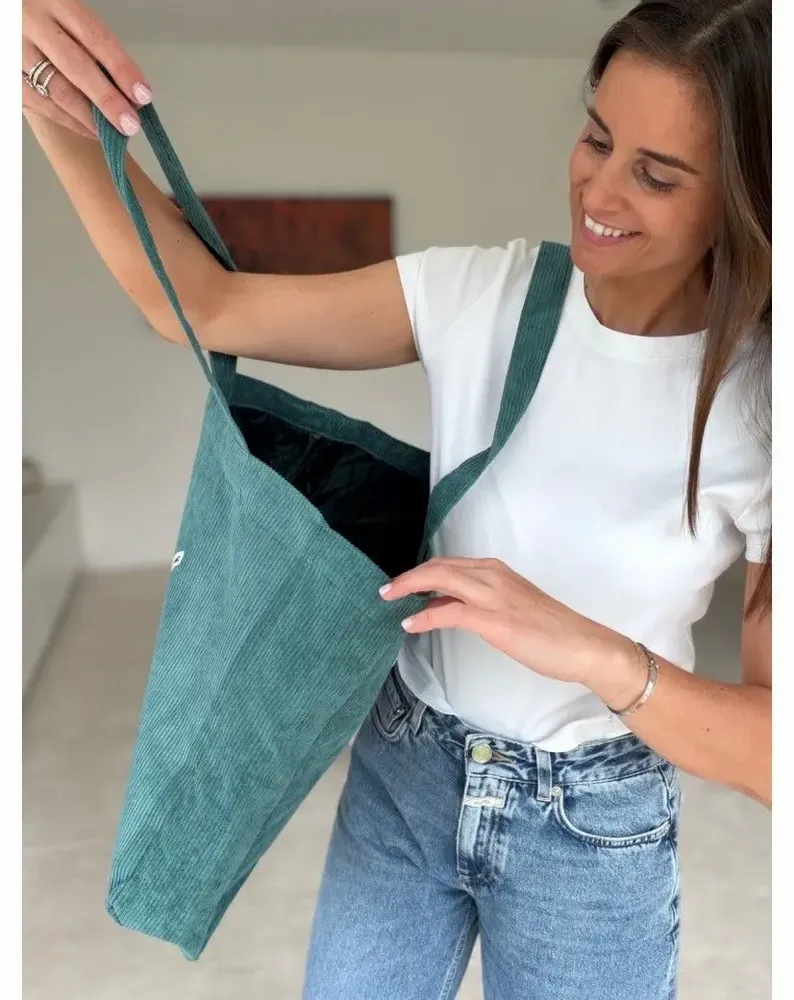 Bags and totes - Reusable velvet bag - duck green (41,5x10x 9cm) - MOONPACK