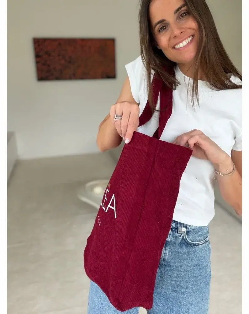Bags and totes - Reusable velvet bag - Bordeaux (41.5x10x 9cm) - MOONPACK