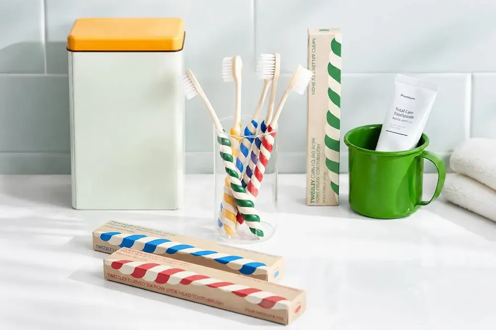 Caskets and boxes - TWIZZLEY Macaron Edition–5-Piece Curved Wide-Head Toothbrush Gift Set - TWIZZLEY