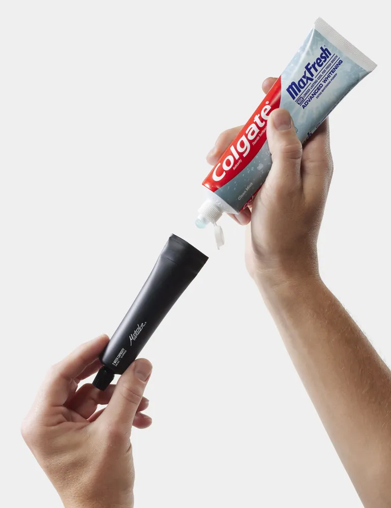 Travel accessories - Refillable Toothpaste Tubes Pack - x2 22/35ml Black and White - MATADOR