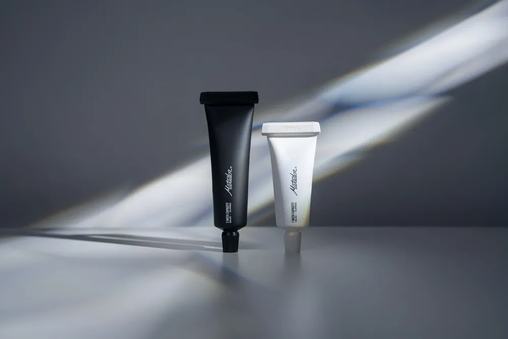 Travel accessories - Refillable Toothpaste Tubes Pack - x2 22/35ml Black and White - MATADOR
