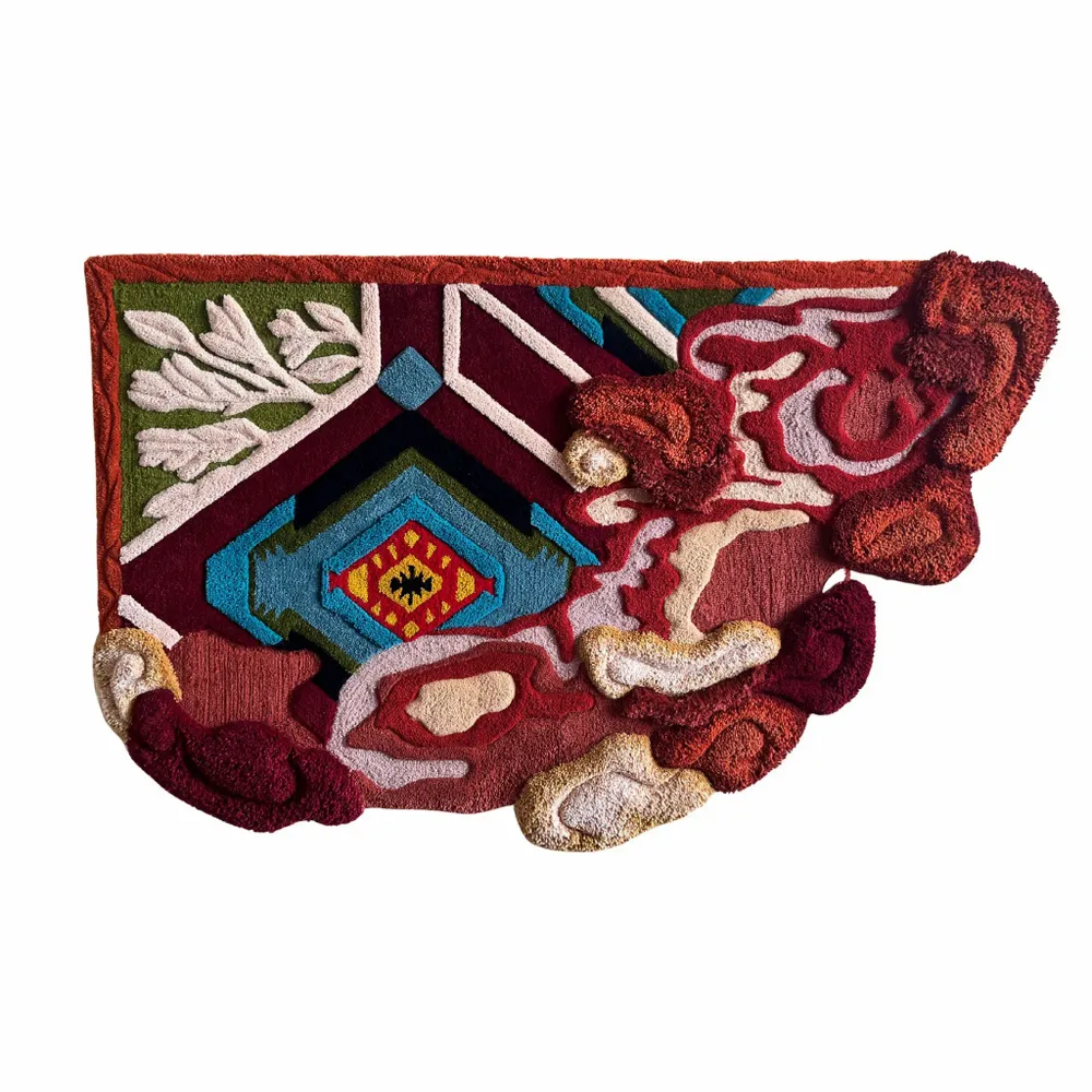 Contemporary carpets - Contemporary wall tapestry — Unique piece — Vernaculario I - ATELIER SAGRADO