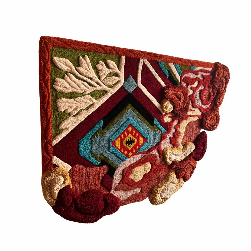 Contemporary carpets - Contemporary wall tapestry — Unique piece — Vernaculario I - ATELIER SAGRADO